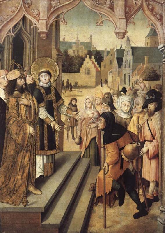 unknow artist Saint Lawrence Showing the Prefect Decius the Treasures of the Church china oil painting image
